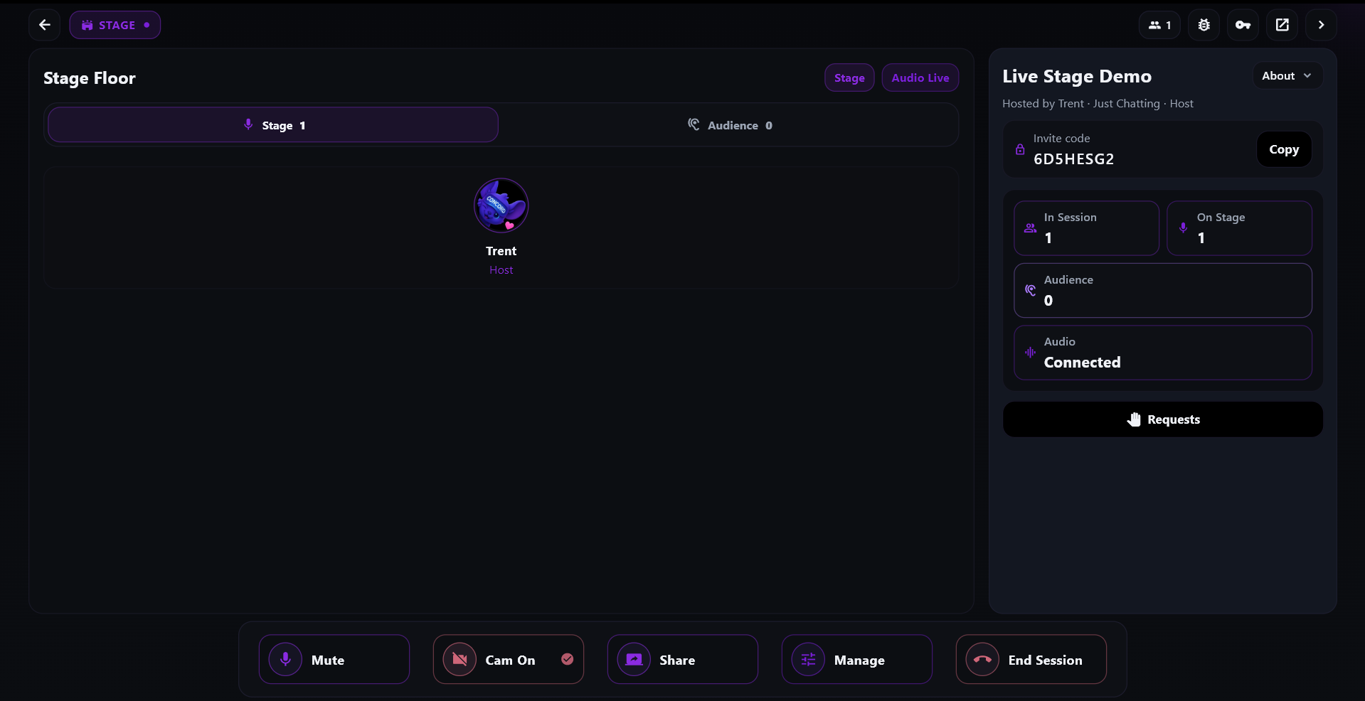 Preview of a Concord stage